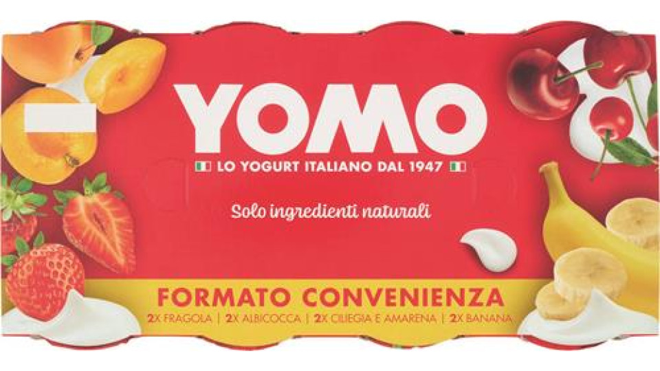 YOGURT INTERO FRUTTA BANANA FRAGOLA CILIEGIE ALBICOCCA