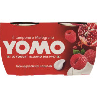 YOMO YOGURT INTERO ISO LAMPONE MELOGRANO 125X2