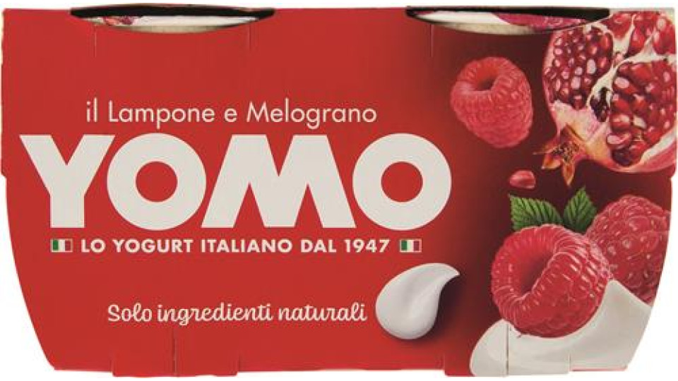 YOMO YOGURT INTERO ISO LAMPONE MELOGRANO 125X2