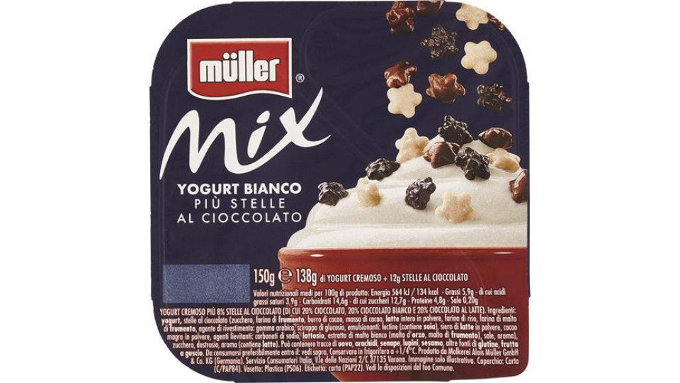 MULLER MIX BIANCO STELLE AL CIOCCOLATO GR150