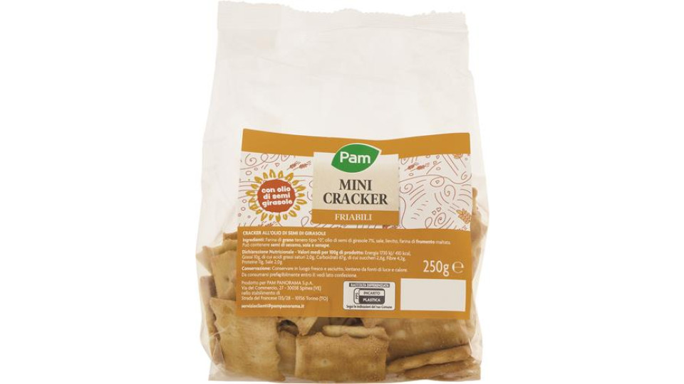 MINI CRACKER FRIABILI CON OLIO DI SEMI DI GIRASOLE