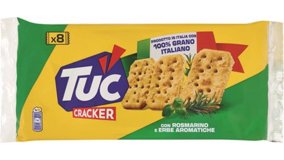 TUC CRACKER CON ROSMARINO ED ERBE AROMATICHE COTTO AL FORNO