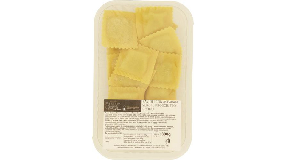RAVIOLI CON ASPARAGI VERDI E PROSCIUTTO CRUDO