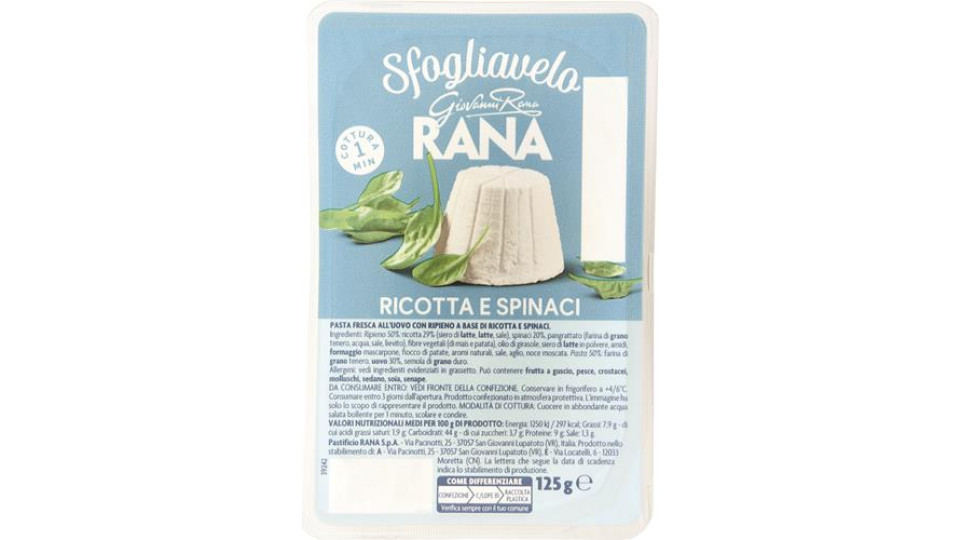SFOGLIAVELO RICOTTA E SPINACI