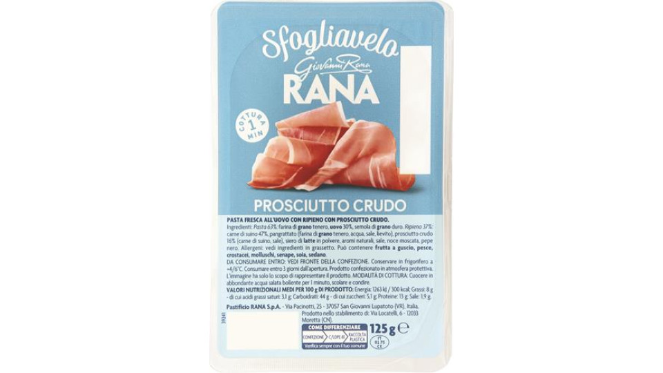 SFOGLIAVELO TORTELLINI PROSCIUTTO CRUDO
