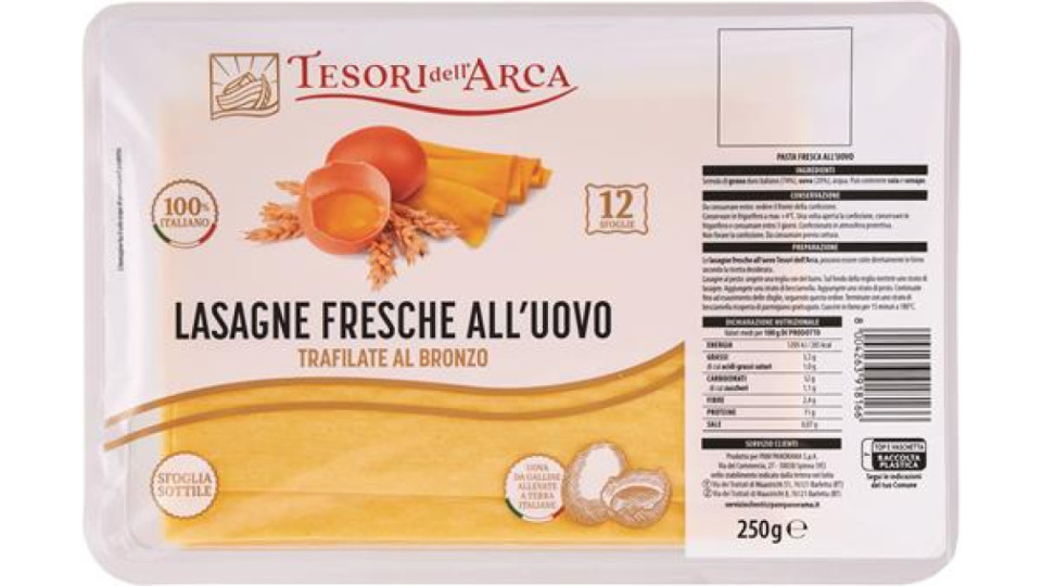 TESORI DELL' ARCA LASAGNE