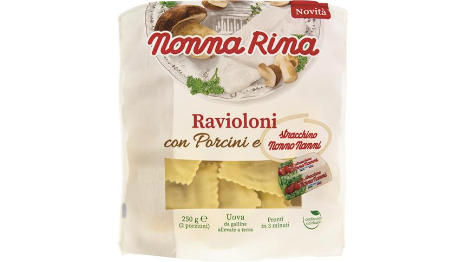RAVIOLONI PORCINI E STRACCHINO