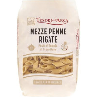MEZZE PENNE RIGATE PASTA TRAFILATA AL BRONZO