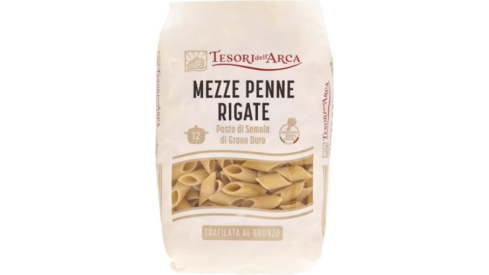 MEZZE PENNE RIGATE PASTA TRAFILATA AL BRONZO
