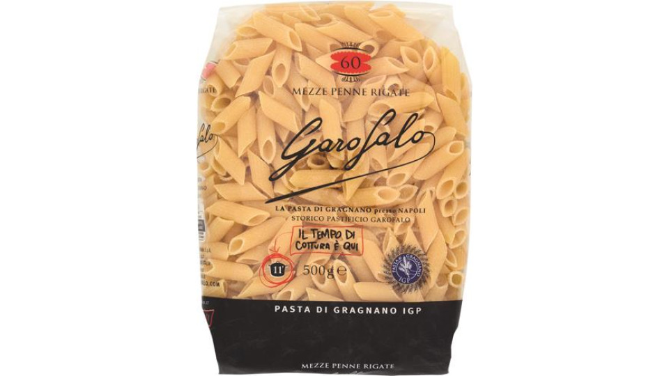 PASTA SEMOLA GAROFALO MEZZE PENNE RIGATE GR 500-60