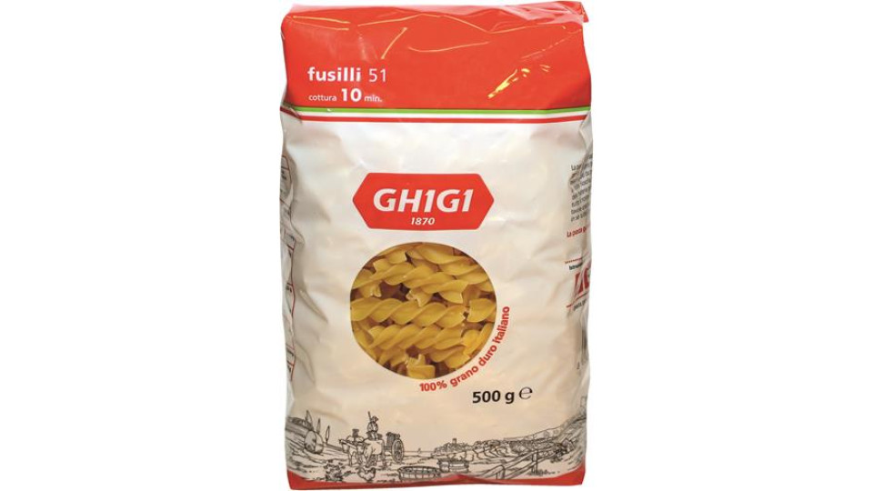 PASTA DI SEMOLA 100% GRANO ITALIANO FUSILLI