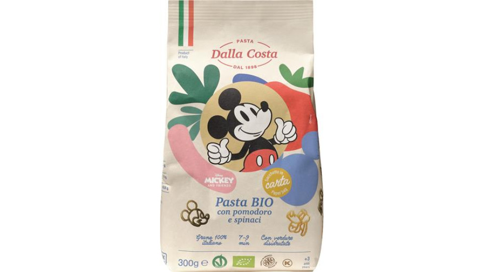 PASTA BIO TRICOLORE PERSONAGGI DISNEY