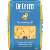 MEZZI RIGATONI PASTA DI SEMOLA