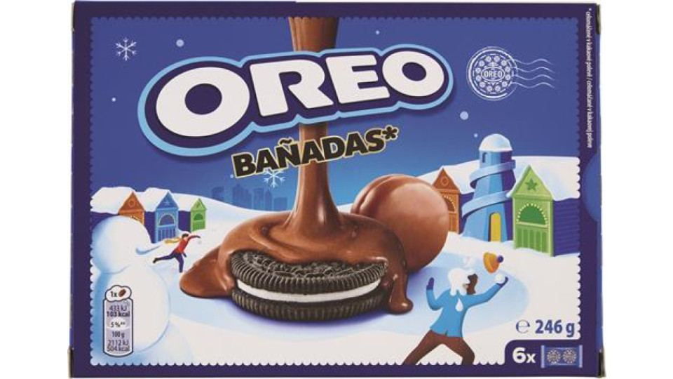 OREO BANADAS BISCOTTI CON COPERTURA AL LATTE