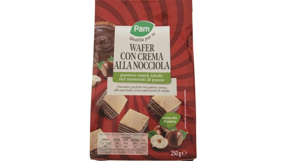 QUADRATINI DI WAFER ALLA NOCCIOLA