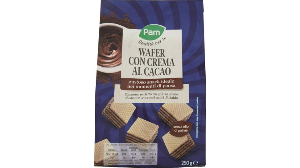 QUADRATINI DI WAFER AL CACAO