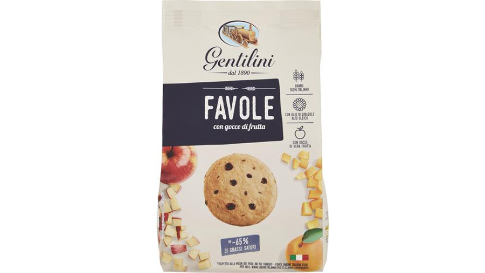 BISCOTTI FAVOLE CON GOCCE DI FRUTTA GR400