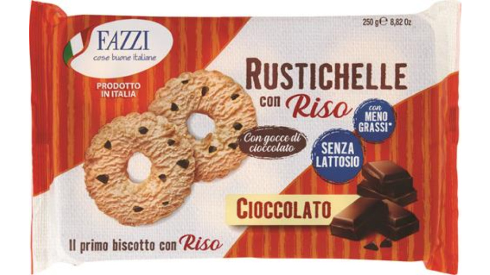 BISCOTTI RUSTICHELLE CON RISO E GOCCE DI CIOCCOLATO