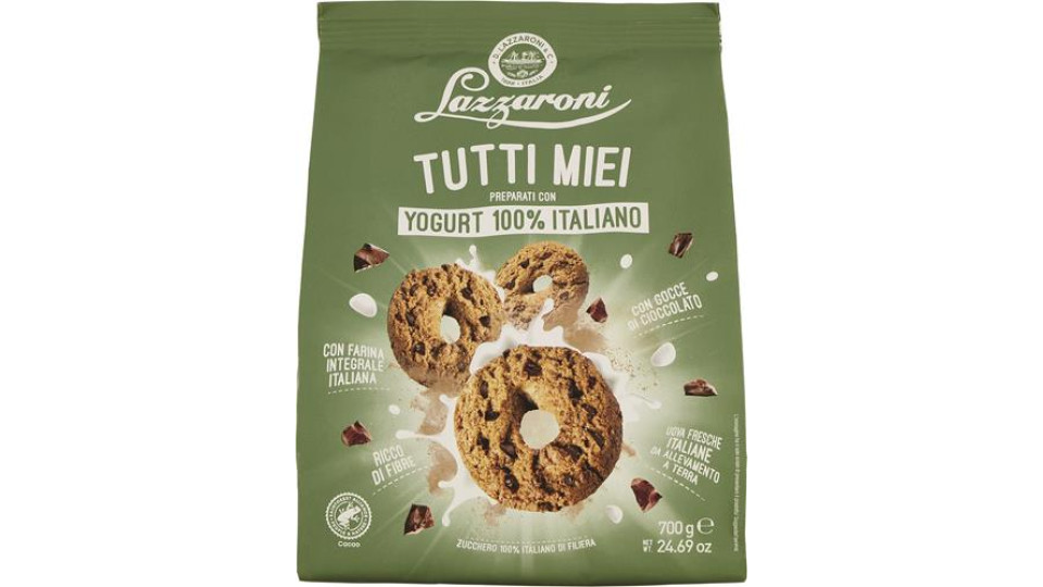 BISCOTTI TUTTI MIEI INTEGRALI CON YOGURT E CIOCCOLATO