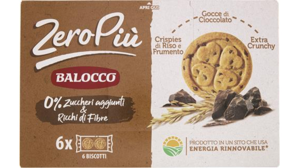 BISCOTTI ZEROPIÙ GOCCE DI CIOCCOLATO