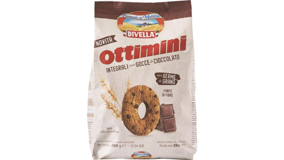 BISCOTTI OTTIMINI INTEGRALI CON GOCCE DI CIOCCOLATO