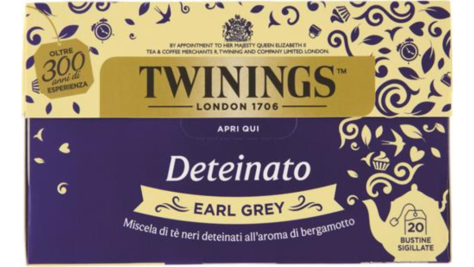THE NERO DETEINATO EARL GREY 20 FILTRI