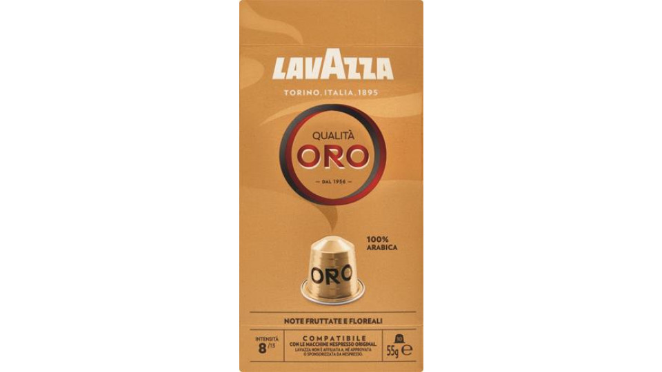 10 CAPS COMPATIBILI NESPRESSO QUALITA' ORO IN ALLUMINIO