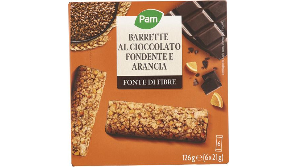 BARRETTE MULTICEREALI CIOCCOLATO FONDENTE E ARANCIA