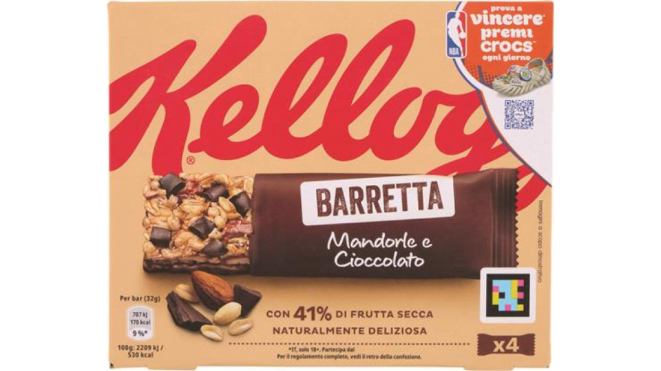 BARRETTE MANDORLE E CIOCCOLATO X4
