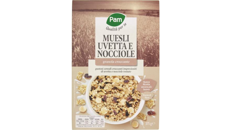 MUESLI CROCCANTE CON UVETTA E NOCCIOLE
