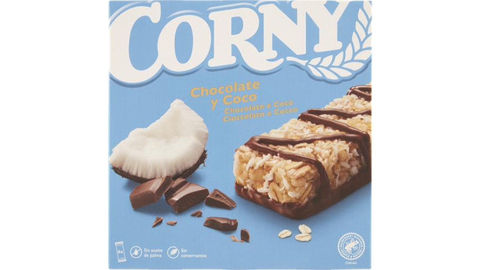BARRETTE DI CEREALI CORNY CIOCCOLATO COCCO X6
