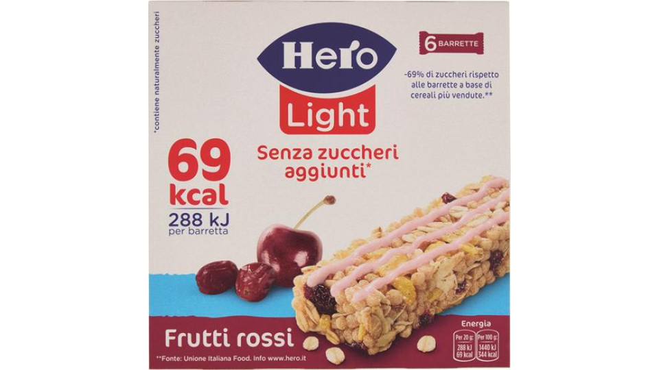 BARRETTE DI CEREALI FRUTTI ROSSI
