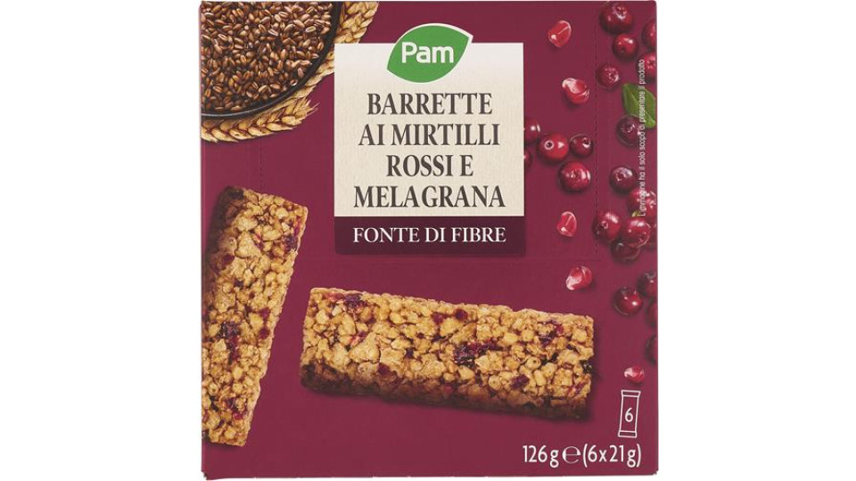 BARRETTE MULTICEREALI MELOGRANO X6