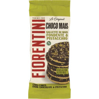 GALLETTE DI MAIS RICOPERTE CIOCCOLATO FONDENTE E PISTACCHIO
