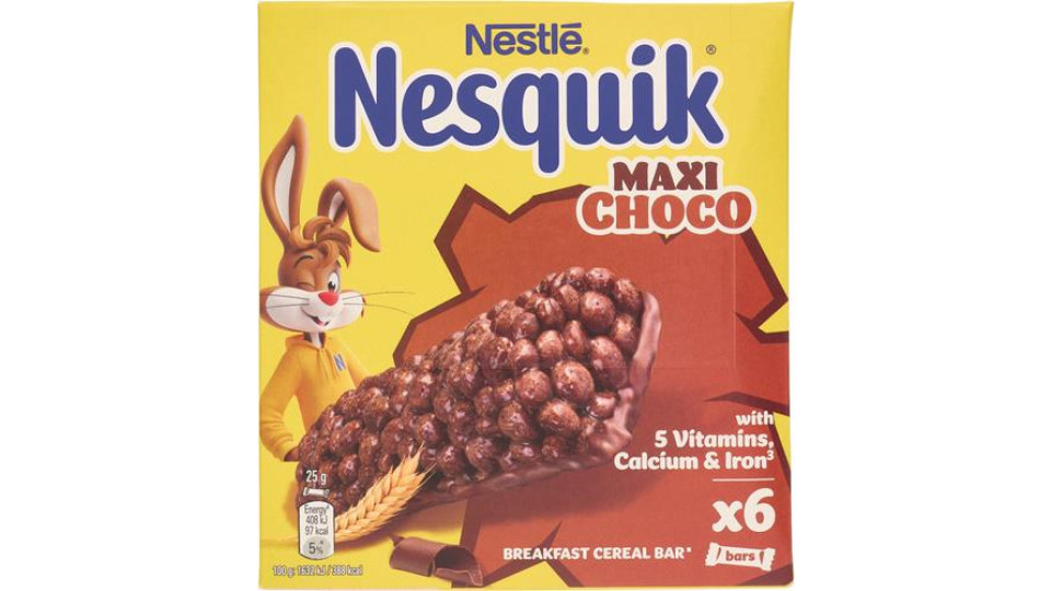 MAXI CHOCO BARRETTE CEREALI INTEGRALI CON CIOCCOLATO AL LATTE 6X25G