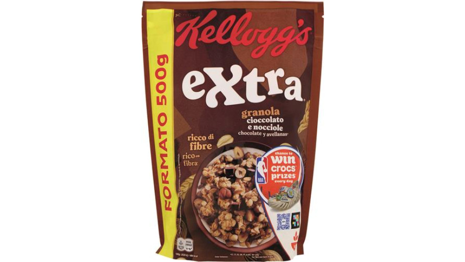 CEREALI KELLOGG'S EXTRA CROCCANTE CIOCCOLATO E NOCCIOLE