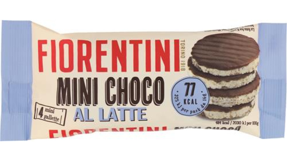 MINI GALLETTE DI RISO RICOPERTE DI CIOCCOLATO AL LATTE