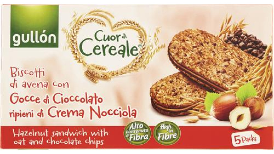 CUOR DI CEREALI CON CREMA ALLA NOCCIOLA