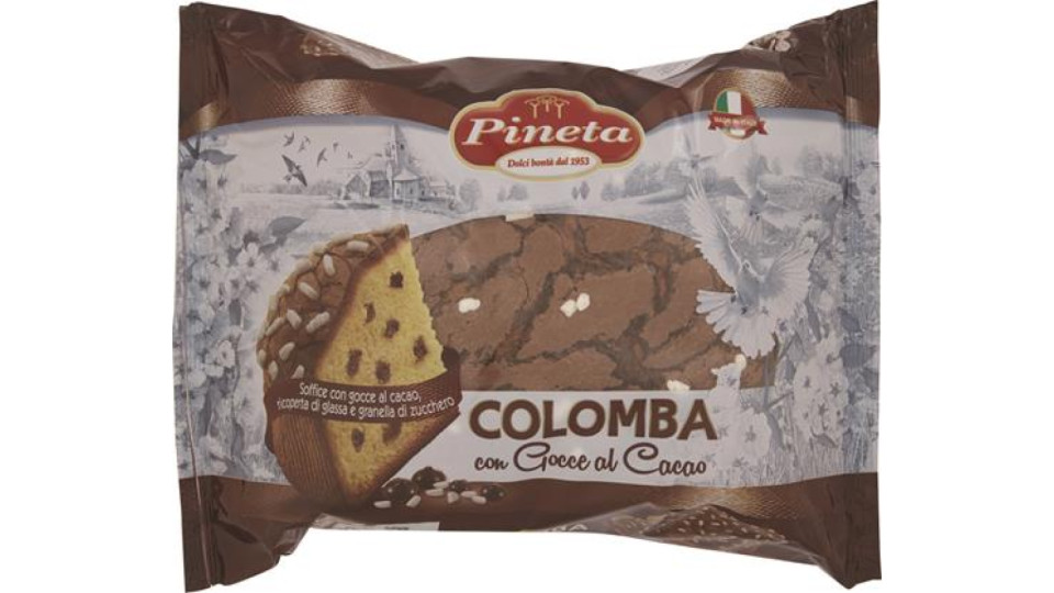 COLOMBA CON GOCCE DI CIOCCOLATO IN CELLOPHANE