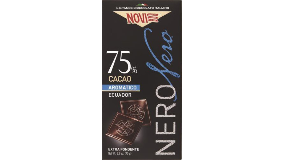 TAVOLETTA DI CIOCCOLATO NERO NERO 75%