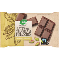 TAVOLETTA DI CIOCCOLATO AL LATTE E GRANELLA DI PISTACCHIO