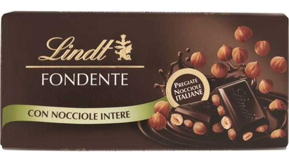 TAVOLETTA LINDT FONDENTE NOCCIOLE INTERE DEL PIEMONTE IGP