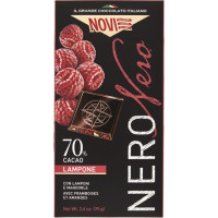 TAVOLETTA DI CIOCCOLATO NERO NERO LAMPONE E MANDORLA
