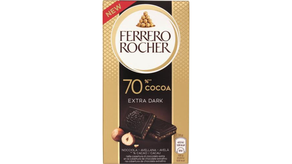 TAVOLETTA DI CIOCCOLATO FONDENTE E NOCCIOLE
