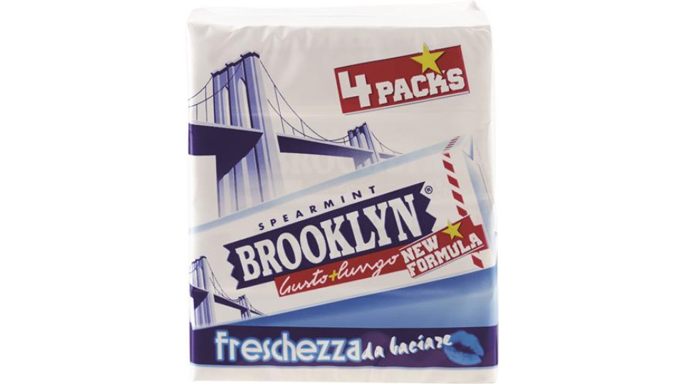 4 CONFEZIONI BROOKLIN SPEARMINT DA 9 LASTRINE
