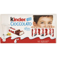 KINDER CIOCCOLATO BARRETTE 16 PEZZI