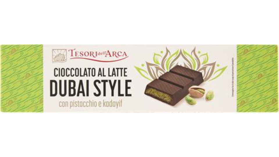 TAVOLETTA DI CIOCCOLATO AL LATTE DUBAI STYLE