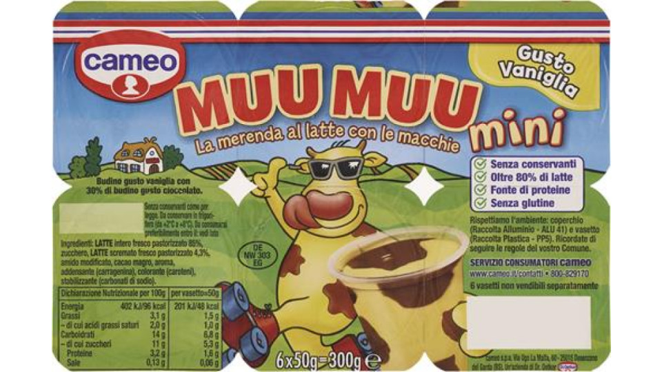MINI MUU MUU BUDINO VANIGLIA X6