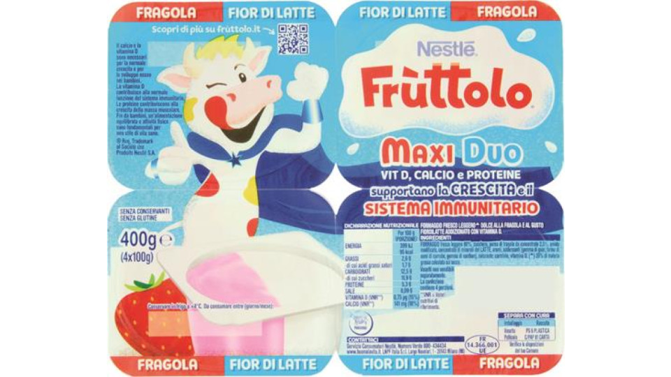 FRUTTOLO MAXIDUO FRAGOLA FIOR DI LATTE