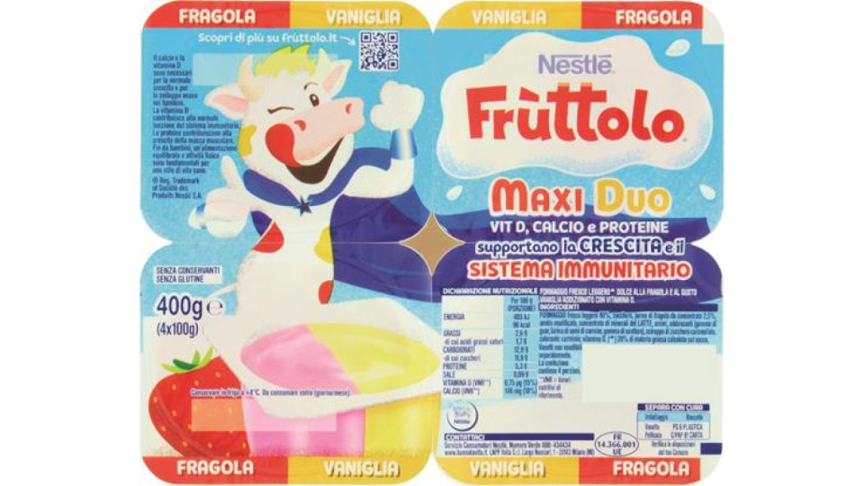 FRUTTOLO MAXIDUO VANIGLIA FRAGOLA